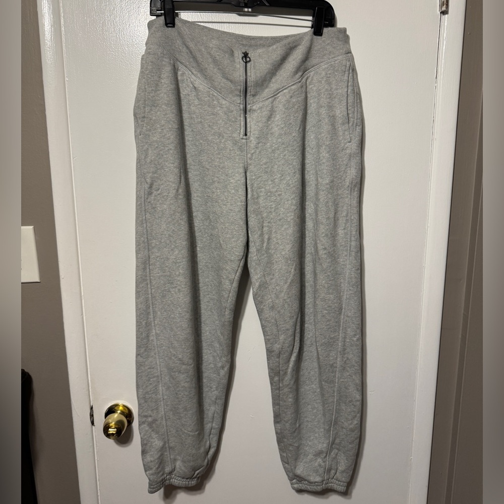 Aerie Grey Zip Up Sweatpants Size Large